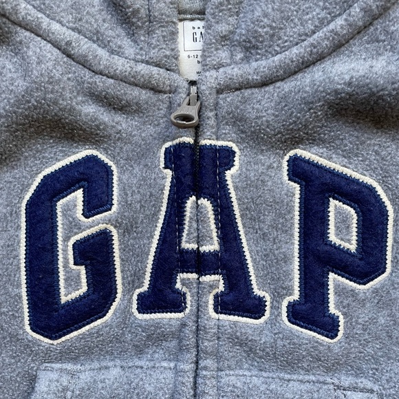 Baby GAP Logo Fleece Zip-up Hoodie - Picture 1 of 6